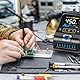 DWS-200 Lötstation Profi Lötkolben Station Set 100-450°C Keramikheizelement LCD-Display für Elektronik, DIY-Projekten, Nachbesserungen, Reparaturen
