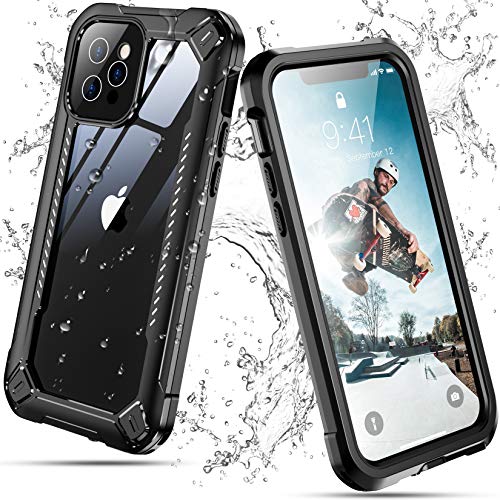 Temdan Compatible with iPhone 12 Pro Case Waterproof,Special Designed Full Body with Built in Screen Protector Heavy Duty Shockproof IP68 Waterproof Case for iPhone 12 Pro 6.1 inch