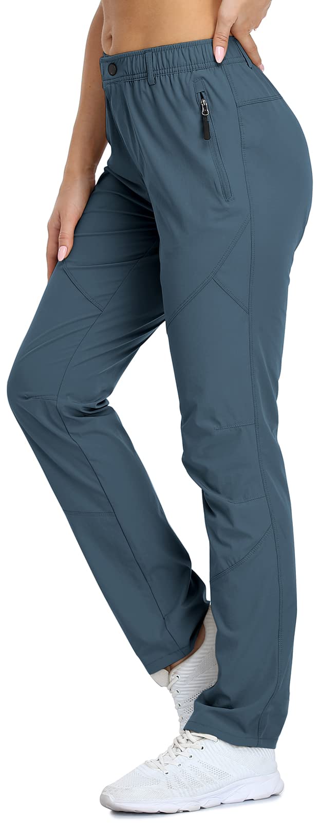 Cargo Sweatpants for Womens Golf Pants with Pockets Summer Quick Dry Lightweight Waterproof Navy Hiking Pants Medium
