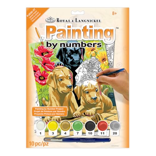 Royal & Langnickel Paintbynumber Junior Lab Puppies, Multicolor