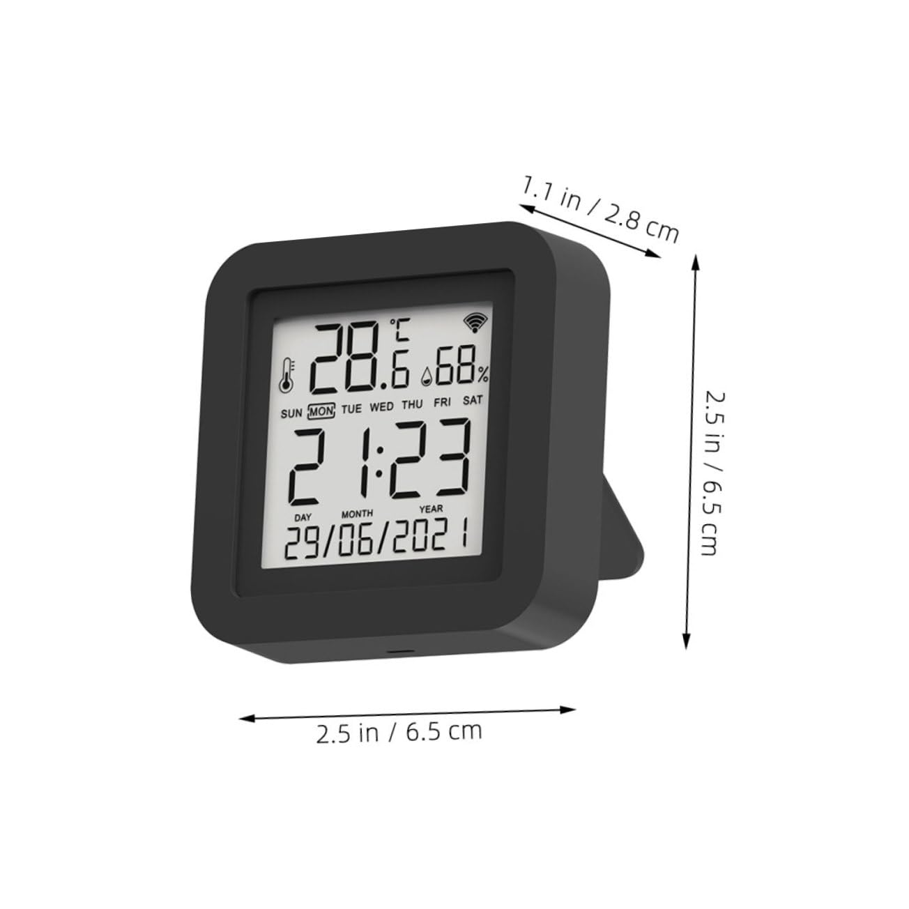 Yardwe Indicatore di Temperatura Digitale Monitor di Temperatura e Umidità per Interni Sensore di Umidità Misuratore di Termometro Igrometro Display Lcd Strumento Portatile per Uso