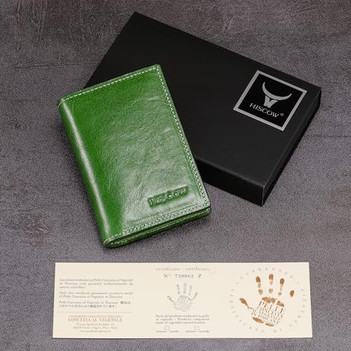 Image of HISCOW Business Card Holder with Large Compartment - Full Grain Leather