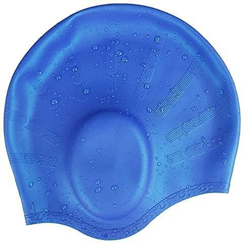 Kaizen Waterproof Silicone Swimming Cap for Adult Woman and Men (Blue) (B0CBV661W9) Amazon Price History, Amazon Price Tracker