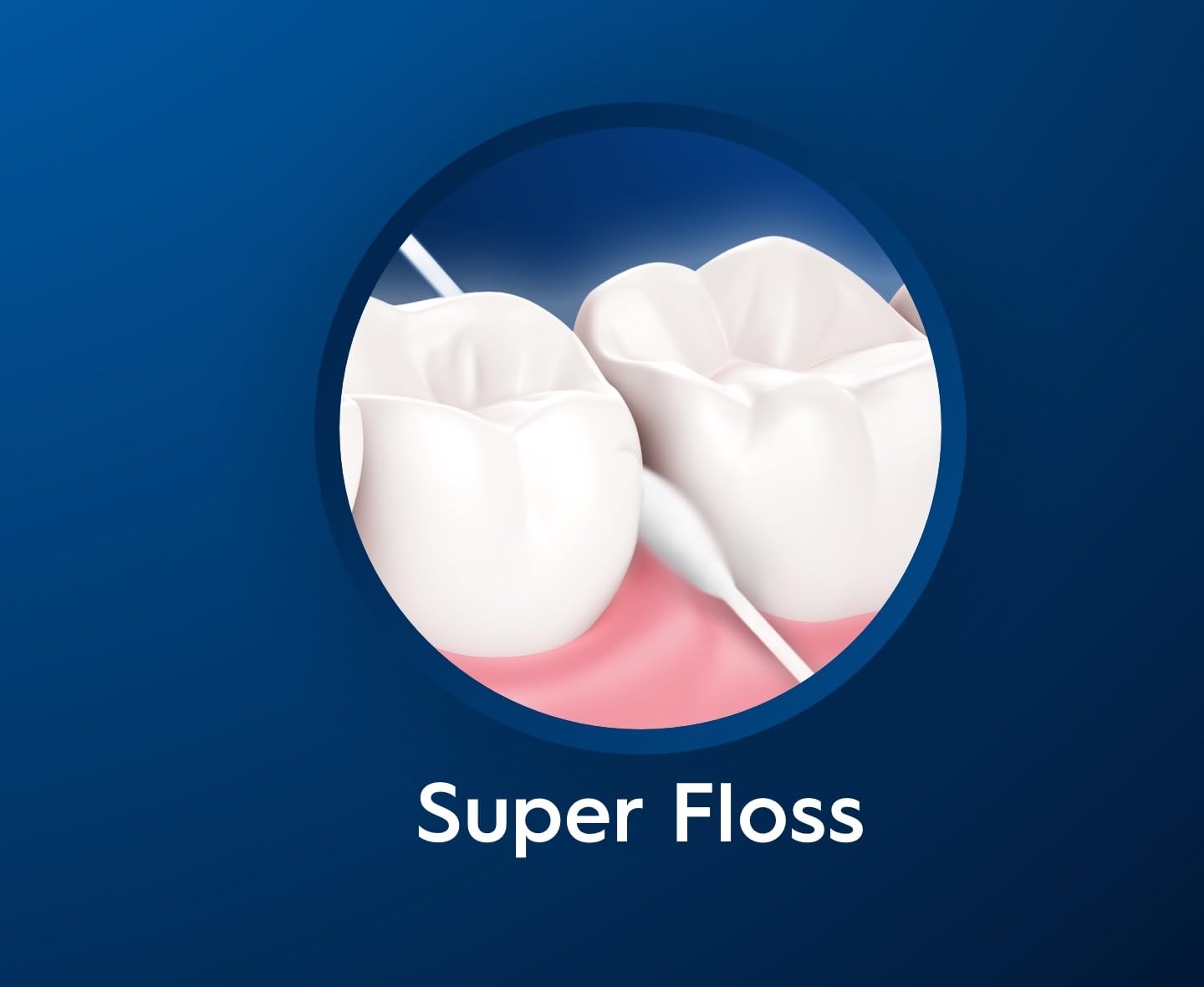 Oral-B Fil-dentaire Super Floss - Goût de menthe - 50 fils précoupés (Lot de 6)