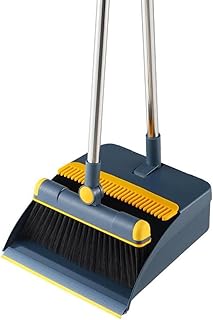 JCAKESBroom and Dustpan Combo Outdoor Broom Kitchen Broom Broom Set Broom and Dustpan Set Broom and Spoon Set Folding Trash Can Home Cleaning Products Broom with Dustpan, for Home and Dormitory