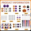 Vellibring 12 Set Halloween Crafting Pens Fall Beadable Pens Bulk Ballpoint DIY Pen Making Kit with Wooden Beads Pendants Lobster Clasps for Halloween Students Teens School Office Supplies #1