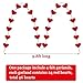 PTFNY 96 Pieces Red Hearts Felt Garlands NO DIY Valentines Day Red Heart Hanging String Garland Valentines Day Decorations Wedding Anniversary Birthday Party Supplies
