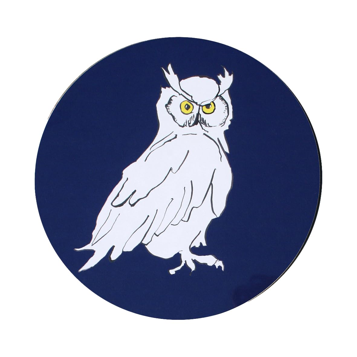 Coaster dark blue with Owl design