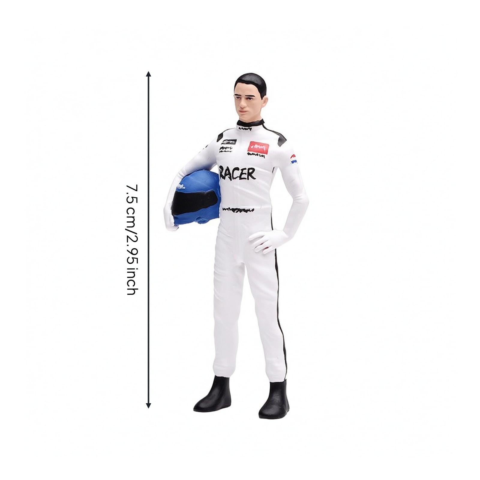 Driver Miniature Figura de Carreras Muñeco Coleccionable Estatuilla Resina Finos y Acabado Realista Adecuado para Estantería Escritorio Escena de Maqueta