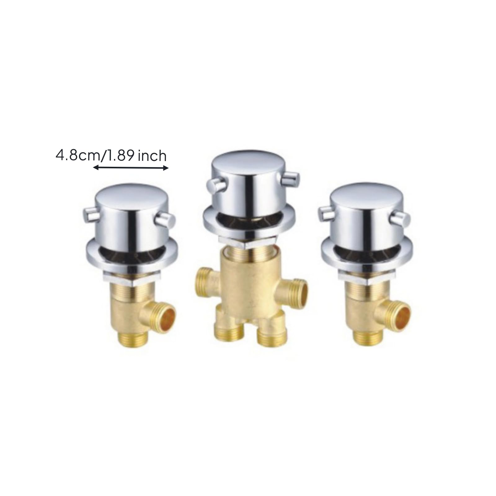 F Fityle Ensamblaje de Grifo para Baño con Mecanismo de Control de Agua y Flange Redonda Material de Latón Resistente Diseño Compacto Desviador Adecuado para, Triángulo SY-1007