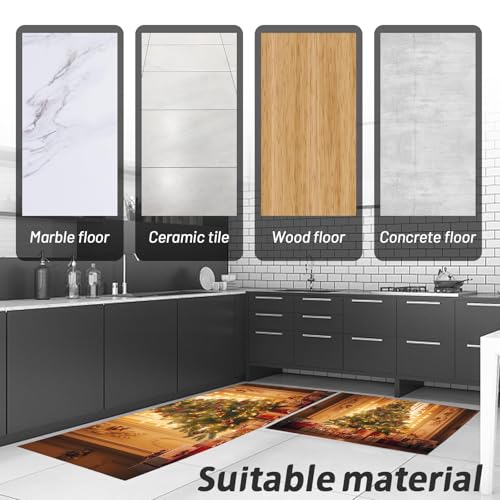 Juegos de alfombras de cocina decorativas para celebrar una Navidad inolvidable 5
