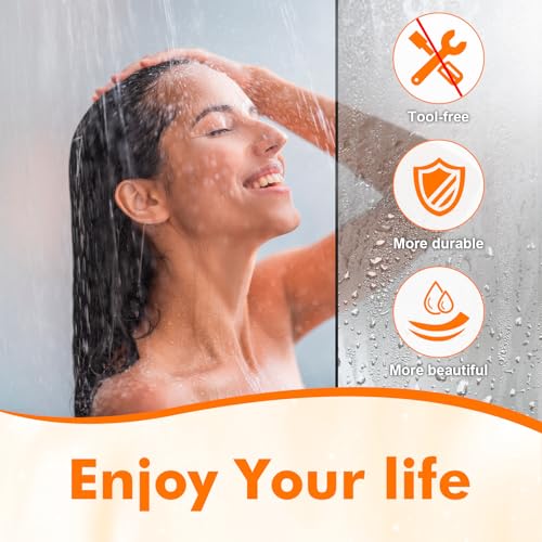 Ibergrif M102-100 Duschdichtung für 5-8mm Glastüren,2 Stück 100cm Verlängerter Wasserabweiser, Perfekter Passform, Duschtürdichtung für alle Duschtüren, Wasserdicht