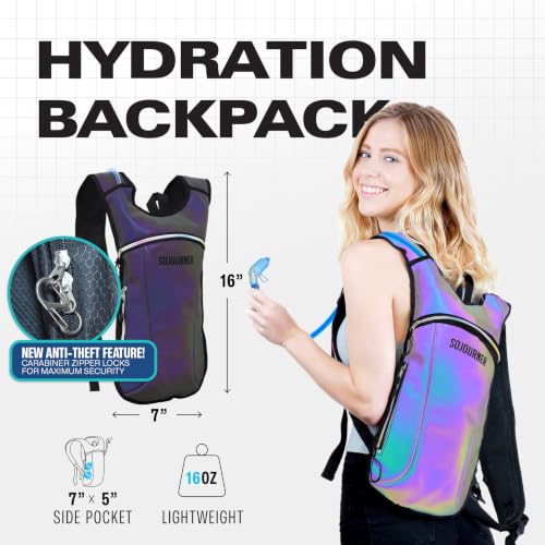 Image of Sojourner Rave Hydration Pack - Hydration Backpack - Hydropack with 2L Bladder - Water Backpack for Festivals, Hiking, Running, Biking and More