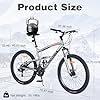 FOMAS Mountain Bike 26 inch 21 Speed Full Suspension MTB Bike Dual Disc Brake Mountain Bicycle for Adult Men Women Cycling Gray #5