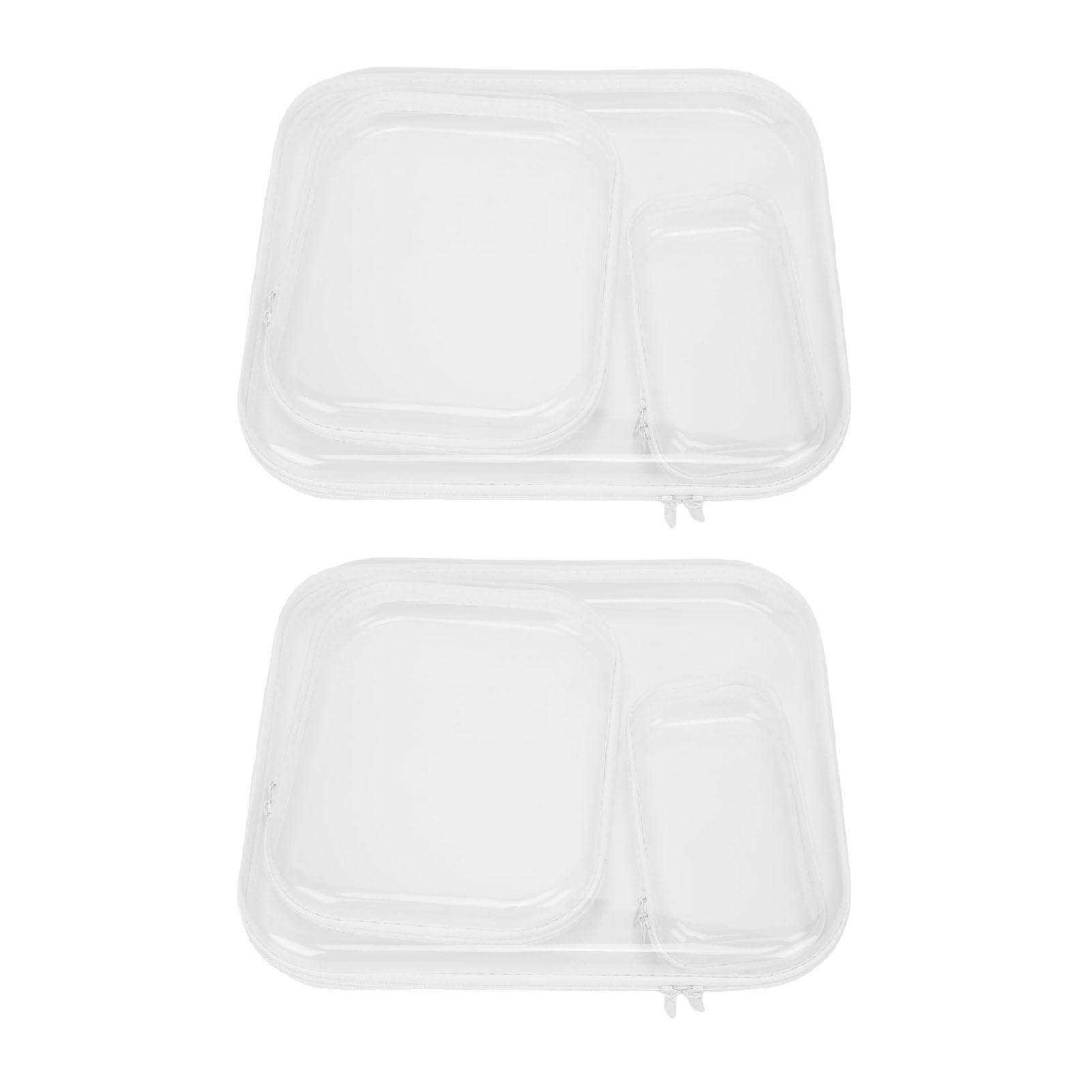 Mingzhe Transparent Hard Shell Zipper Case Set 6 Pcs for Jewelry and (6pcs)