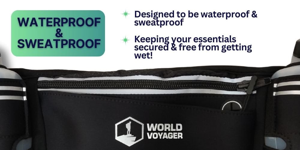 Hydrabelt Ultra Trinkgürtel für Läufer, 2 Taschen, BPA-freie Wasserflaschen, Schwarz, Einheitsgröße, Trinkgürtel mit 2 Taschen und 2 Wasserflaschen, Schwarz, Einheitsgröße, Trinkgürtel mit 2 Taschen