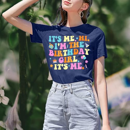 Image of Happy Birthday Shirts for Women Cute My Day My Way Birthday Girl T Shirt
