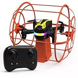 Morlyrctooy M17 Mini Drone Land-Air Dual Mode Indoor RC Quadcopter with Protective Cover for Beginners Headless Mode One Key Take-off/Landing 3D Flip 3 Speed Modes Rechargeable Battery