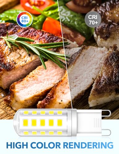 COTLEDL G9 LED Bulbs Cool White 6000K,5W,500LM,Equivalent 50W Halogen Bulb,No Flicker Non-Dimmable G9 Bulb Energy Saving Bulbs for Home Lighting Decor 12-Pack - Image 4