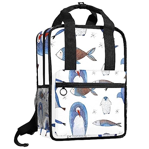 Sac à dos garçon motif pingouin un cadeau utile multicolore