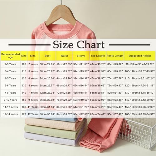 Girls 2 Piece Colorblock Oufits Warm Fleece Lined Long Sleeve Raglan Sweatshirt + Pants Fall Winter Sets for Boys 2-14 Years3