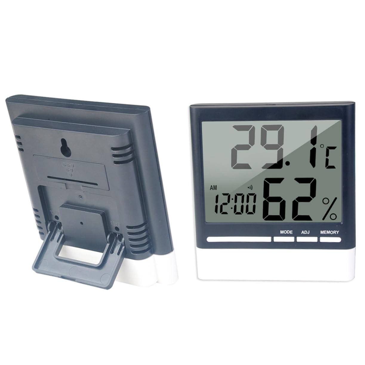 BCOATH Digital Hygrothermograph Humidity Monitor Number Electronic Humidity Gauge Digital Display Temperature and Humidity Meter Thermometer Clock Monitor Digital Digital Clock