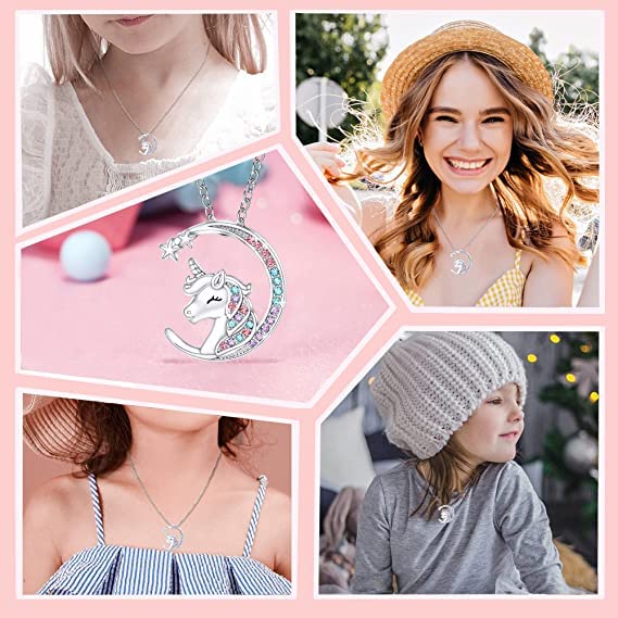 You are Magical Necklace for Girls Crystal Moon Pendant Necklaces Jewelry Gifts for Girls Daughter Granddaughter Niece Birthday2