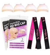Tinashe 4pcs HD Wig Cap for Lace Front Wig, Stocking Stretchy Wig Caps for Women,Transparent Wig ...