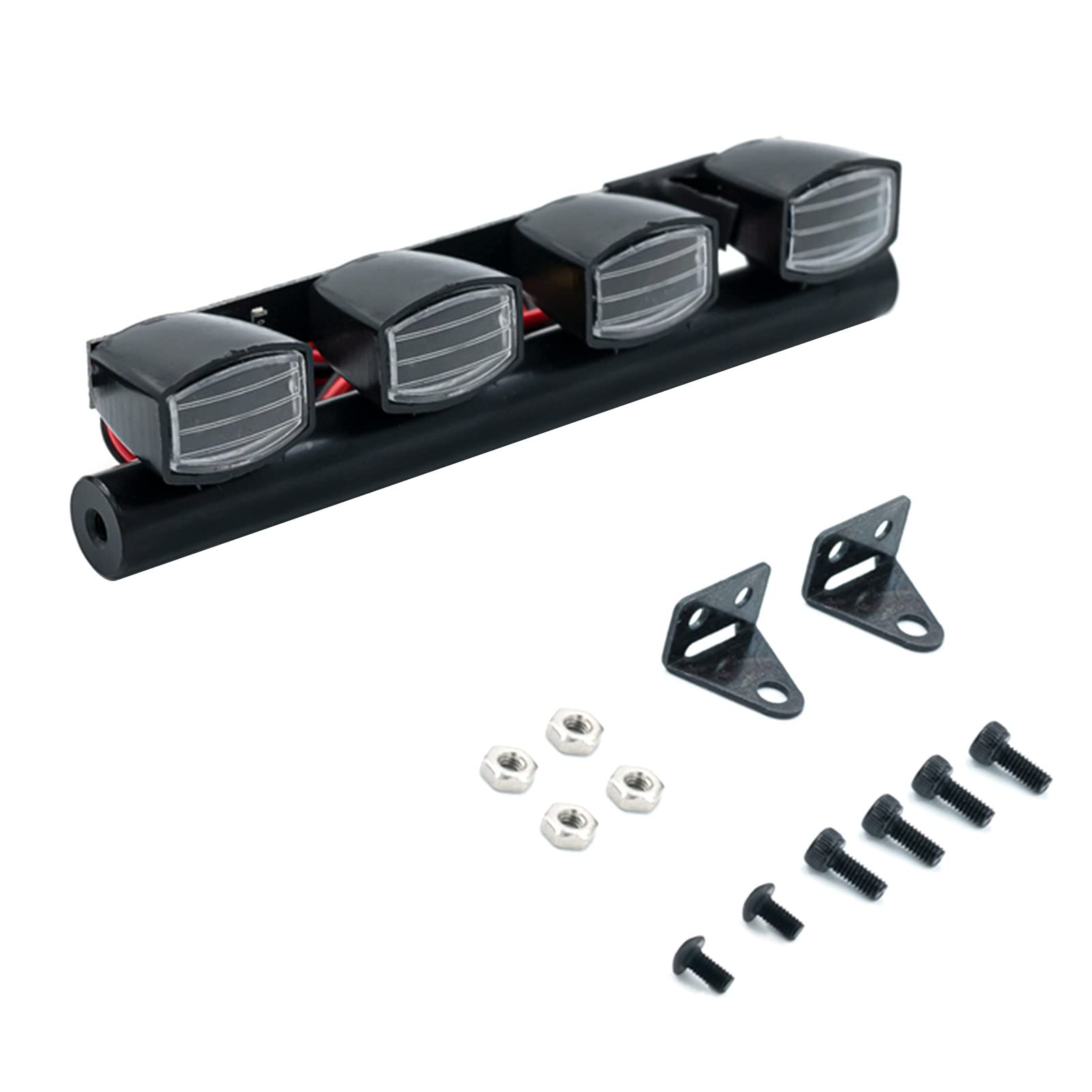 Pepisky LED Light Roof Lamp Accessories Kit 4 Light Replacement for 110 Traxxas TRX-4 Trx4 Axial SCX10 90046 RC4WD D90 KM2