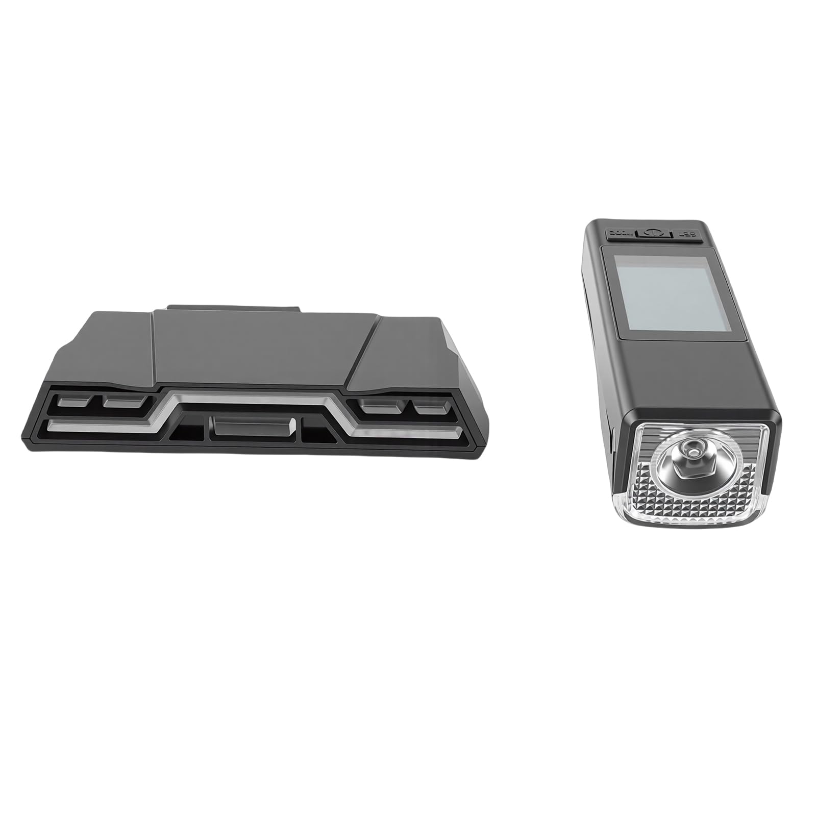 Generic Luz de Bicicleta Multifuncional, Chip GPS Sensible Posición Precisa Luz de Pantalla de 3,26 Pulgadas Altavoz de Computadora Luces de Bicicleta Recargables con Luces