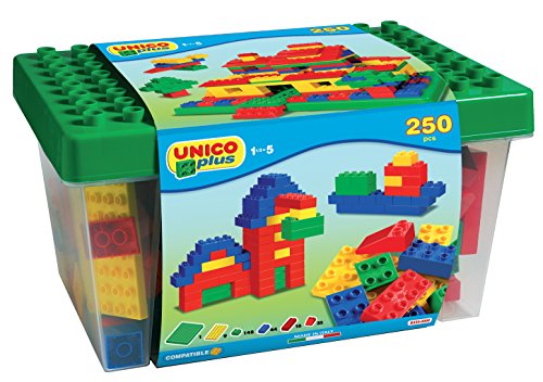 Unico Plus 8525 - Caja con bloques de construcción (250 piezas),