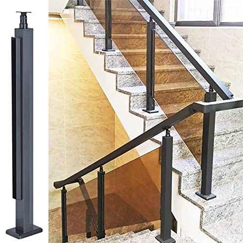 Abrazadera de barandilla de acero inoxidable con tornillos para panel de valla de pie negro 2