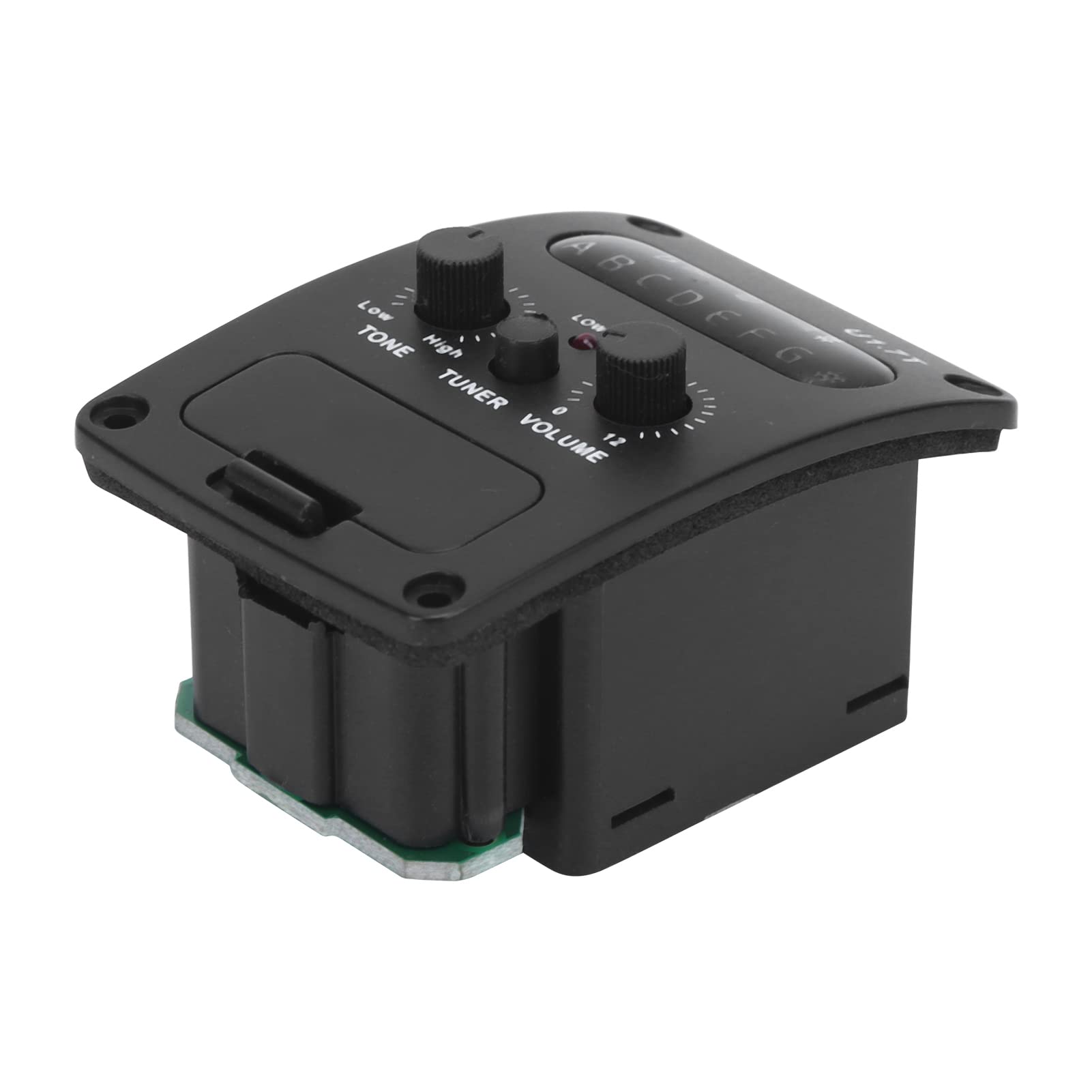 Generic Pickup per Ukulele con Funzione Accordatore per Chitarristi Acustici, Pickup per Chitarra U1.7T di Alta qualità per Miglioramento del Tono della Chitarra, Metallo e Materiale Plastico (BLACK)