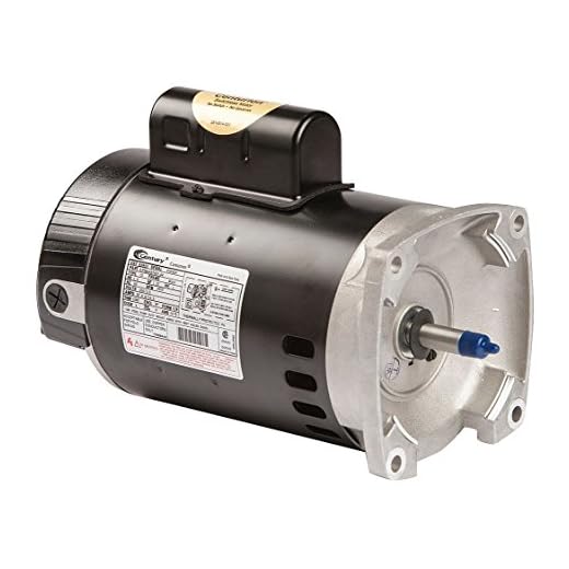 Century B2853 Square Flange Pool Pump Replacement Motor AO Smith Electric Motor, 1 hp, 3450rpm, 56Y Frame, 115/230 volts