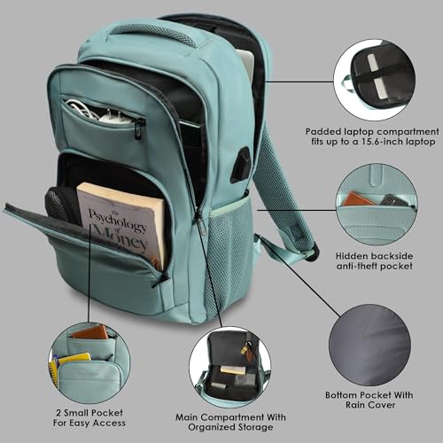 Image of Red Lemon Swiss Cut Design 15.6 inch Laptop Backpack for Men and Women, Stylish 26L Capacity, USB Charging Port, Anti-Theft Pocket & Accessories Organizer