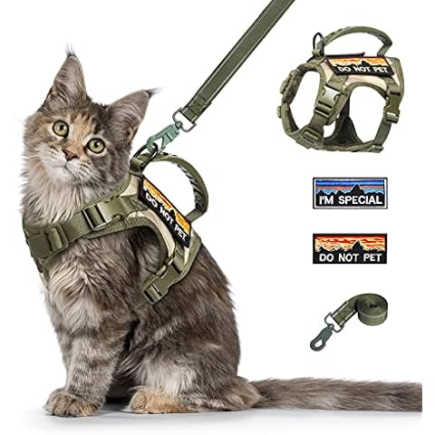 nanappice Tactical Cat Harness and Leash Set Cover