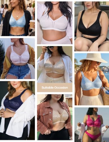 Image of Wingslove Women's Full Coverage Non Padded Comfort Minimizer Wire-Free Bra Plus Size