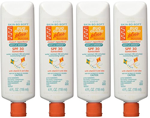 Avon SKIN-SO-SOFT Bug Guard PLUS, SPF 30 Gentle fwAul Breeze, 4 Oz (4 Pack)