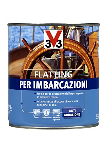 V33 Flatting A Solvente Anti-Abrasione, Alta Resistenza All'Acqua Di Mare, Alla Salsedine E Al Sole 2500 Ml