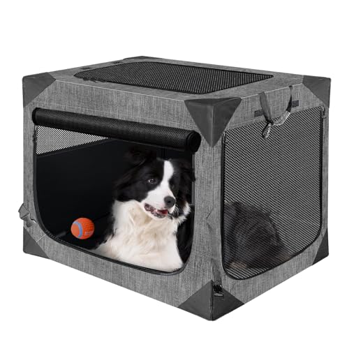 Nottia Dog Crate, Collapsible Soft Travel Crate for...