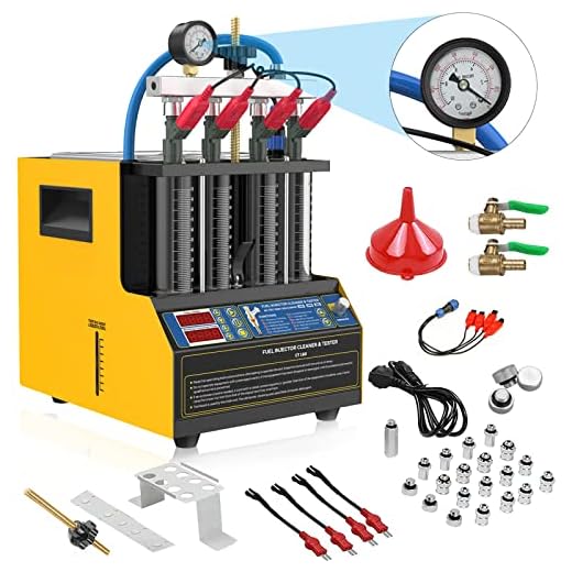 Ultrasonic Fuel Injector Cleaner Machine & Fuel Tester 4 Cylinders 110V, CATUDIY Fuel Injector Cleaner Tool for Diesel Fuel System Cleaner Diagnostic Tester for Motorcycle Automotive Gasoline Test Kit