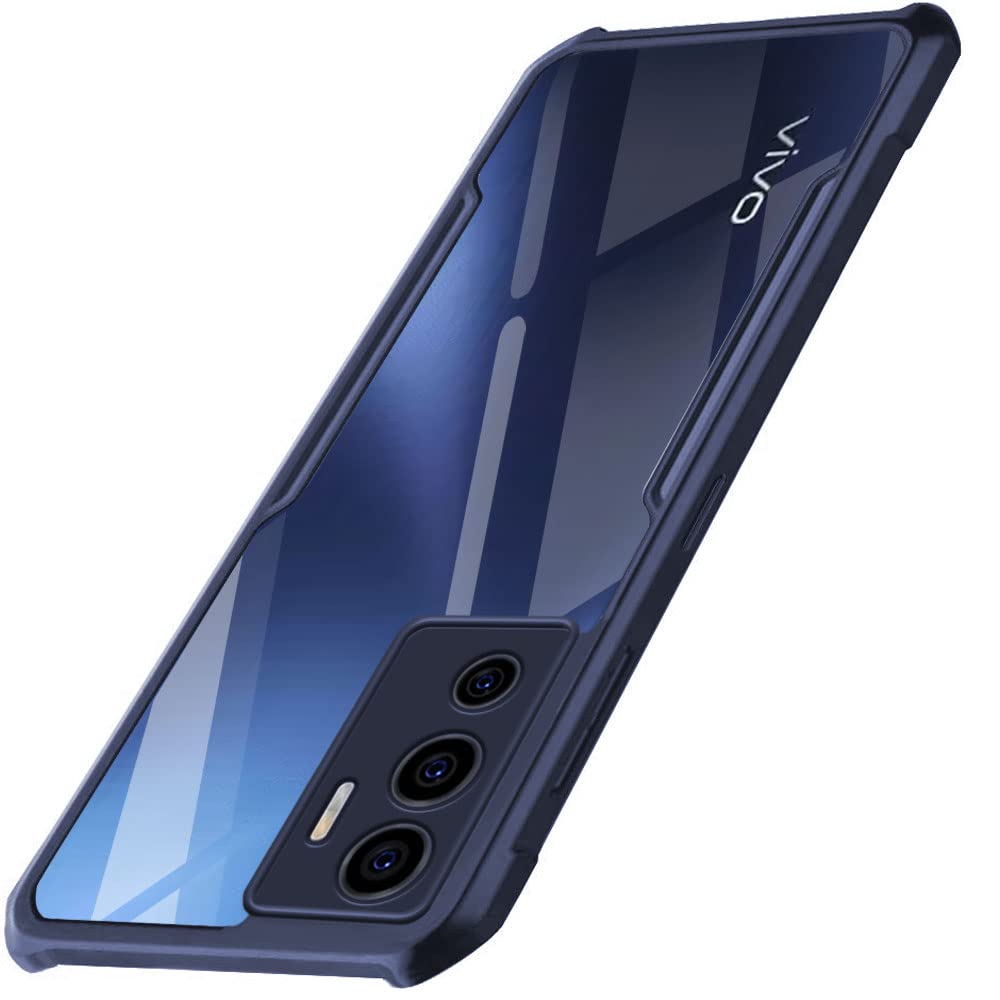 TheGiftKart Shockproof Crystal Clear Back Cover Case for Vivo V23e 5G | 360 Degree Protection | Protective Design | Transparent Back Cover Case for Vivo V23e 5G (PC, TPU | Blue Bumper) (B0B6ZP7N97) Amazon Price History, Amazon Price Tracker