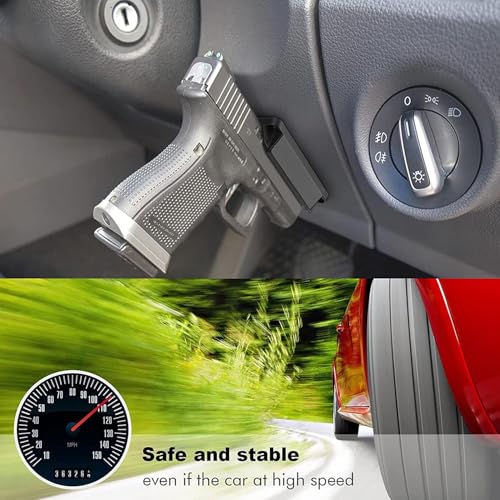 Trigzone Magnetic Gun Mount & Magazine Holder – Indoor/Vehicle Gun Rack, 15 lb Capacity, Quick-Access Pistol Storage for Bedside, Desk, Safe, Truck, and Home - Thumbnail 3
