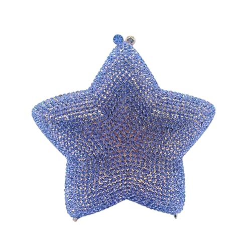 Image of Women Rhinestone Star Shape Clutch Purse Unique Crystal Evening Bag Luxury Chain Handbag for Wedding Cocktail Party | Rhinestone