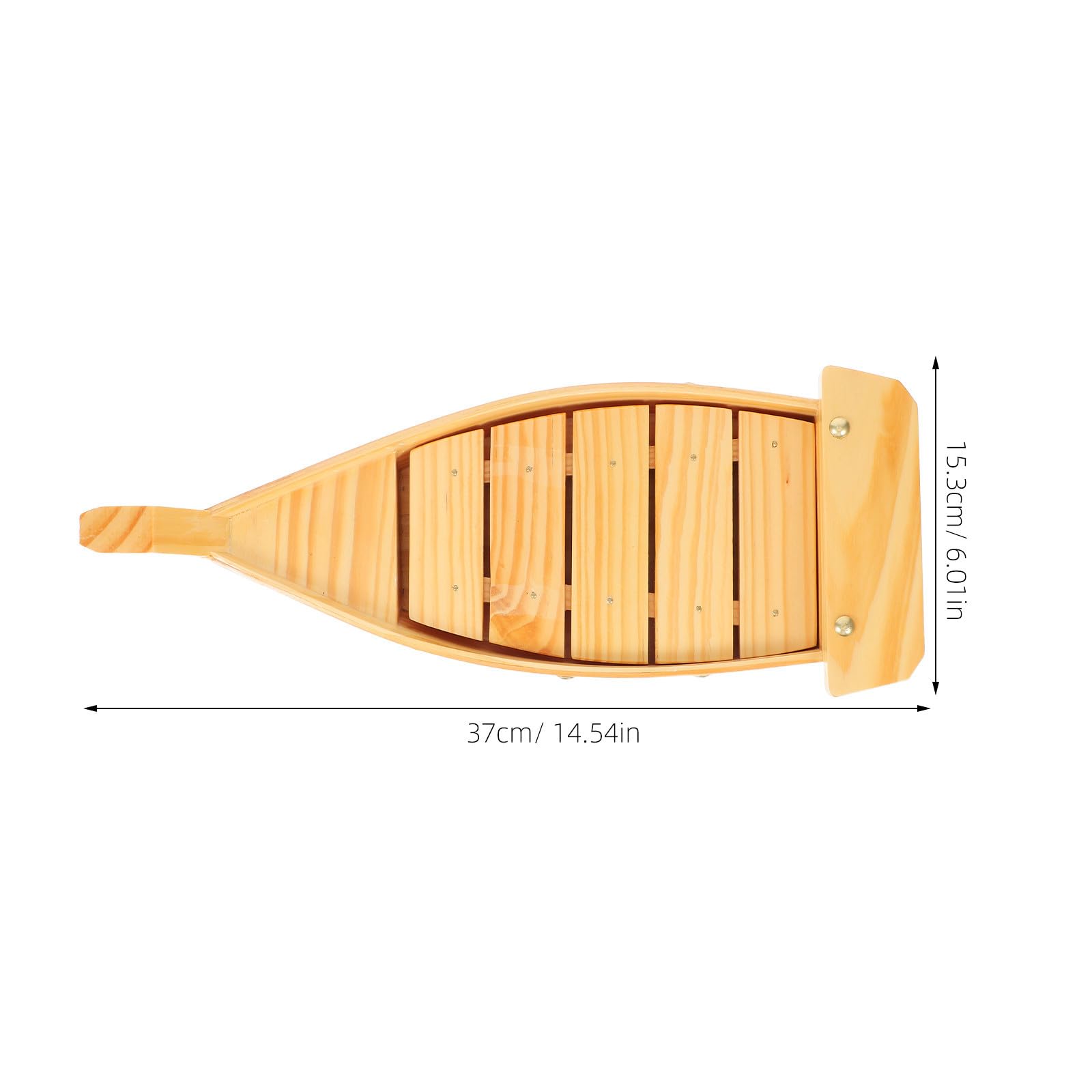 ABOOFAN Plat de Service Sushi en Bois, Forme Bateau, Style Japonerie | Collations et Sashimi, Décoration de Table, Fêtes Spéciales et Repas Familiaux, Usage Domestique ou Restaurant