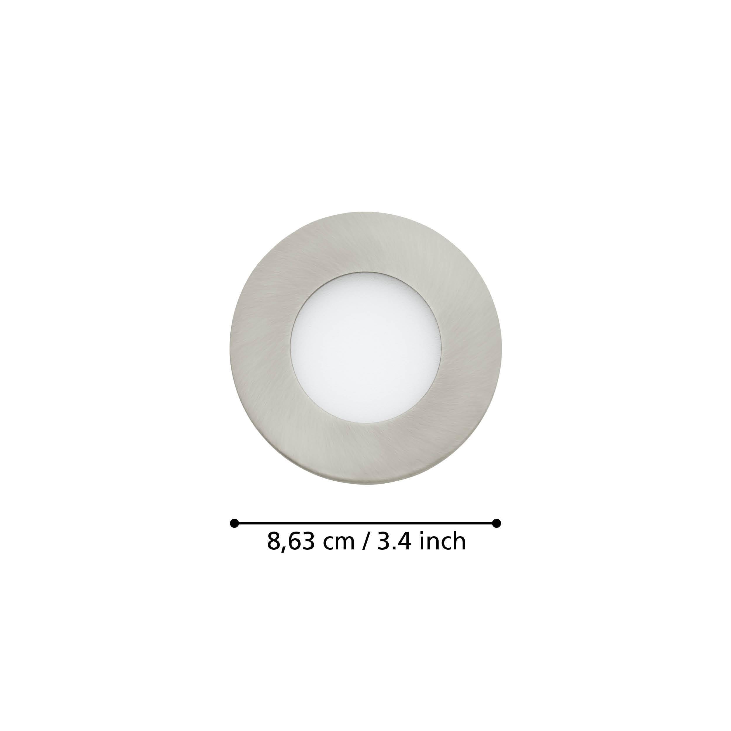 EGLO connect.z Smart-Home 3er-Set LED Bad-Einbaustrahler Fueva-Z, Ø 85 mm, ZigBee, App und Sprachsteuerung Alexa, warmweiß-kaltweiß, dimmbar, 3 Metall Einbauspots nickel-matt, IP44