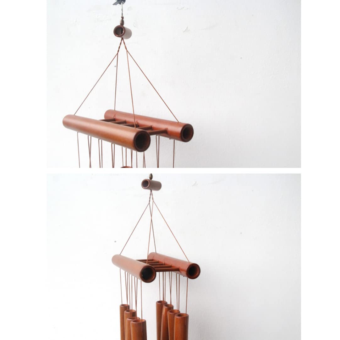 Baobiutin Bambus Wind Glocken mit handgefertigtem Bambusrohren Wind Chimes  hohl getestete Musik natrlicher Bambus Wind Glockenspiel mit Einer Leiter  Oben fr Innen- und Auenbereiche : Amazon.de: Garten