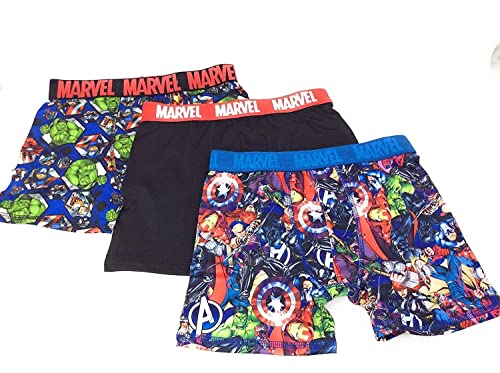 Handcraft Avengers 3-Pack Athletic Boxer Briefs Captain America Hulk Iron Man Thor Sizes 4,6,8,10 (8) Multicolor