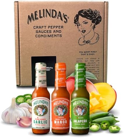 Melinda's Mild & Wild Variety Pack - Mild Hot Sauce Set, 15oz 3pk