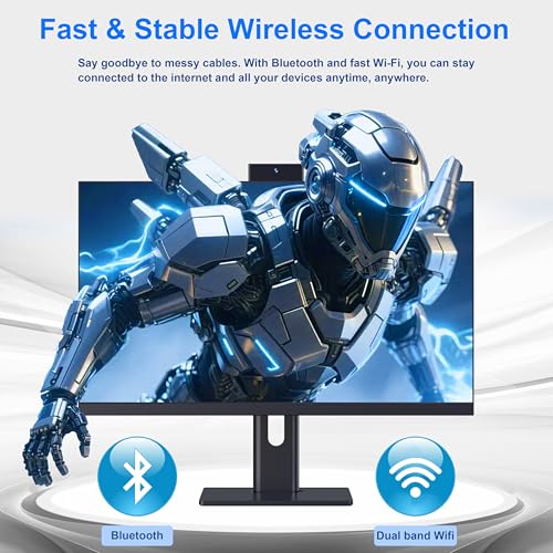 Image of 27 inch Ultra-Slim All-in-One Desktop PC,adjustable stand for office use | Core i7 16GB RAM 512GB SSD, FHD IPS Display, Pop-Up Webcam,Includes mouse and keyboard,Plug-and-Play